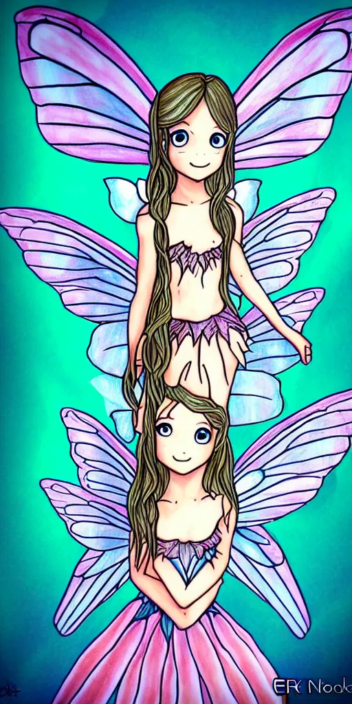 Image similar to a cute fairy with horizontal wings, extremely detailed artwork by erak note