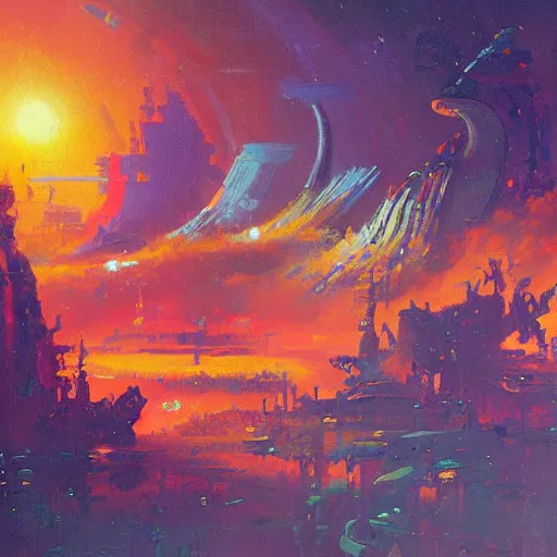 Image similar to a beautiful painting representative of the art style of paul lehr