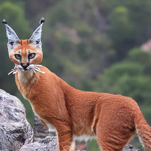 Image similar to caracal smoking a cigarette