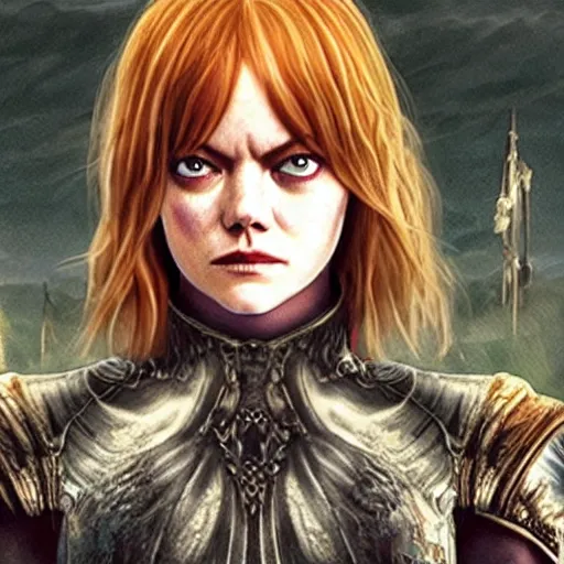 Image similar to Emma Stone in Elden Ring video game