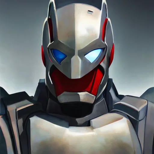 Image similar to greg manchess portrait painting of armored spiderman ultraman grey fox from metal gear cyborg japanese - american hybrid as overwatch character, medium shot, asymmetrical, profile picture, organic painting, sunny day, matte painting, bold shapes, hard edges, street art, trending on artstation, by huang guangjian and ail elvgren and sachin teng