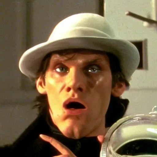 Image similar to Live Action Still of Jerma in A Clockwork Orange, real life, hyperrealistic, ultra realistic, realistic, highly detailed, epic, HD quality, 8k resolution, body and headshot, film still