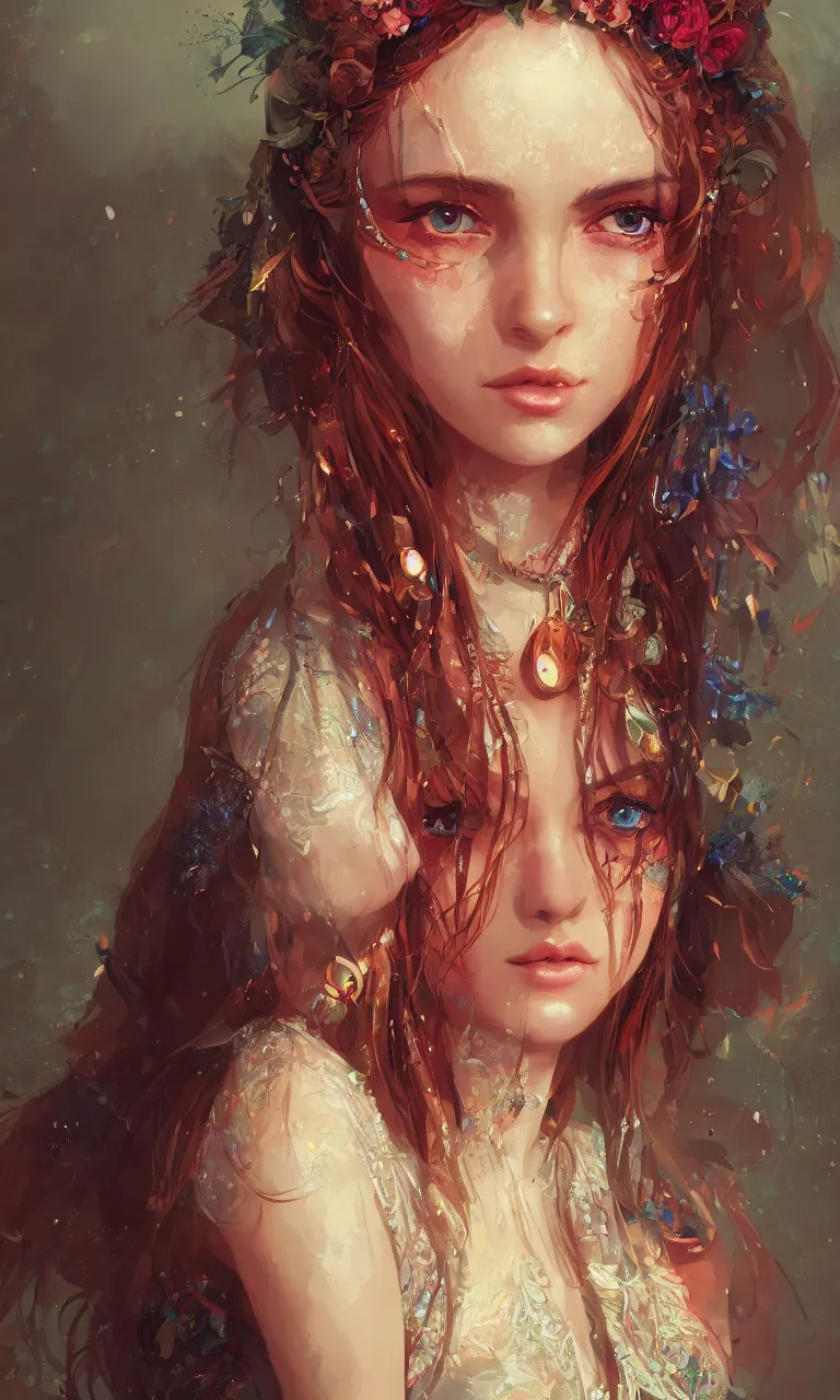 Prompt: a beautiful bohemian girl, look at the camera,intricate, highly detailed, digital painting, Pixiv, Artstation, official media, anime key visual, concept art, rich vivid colors, ambient lighting, sharp focus, illustration, art by WLOP