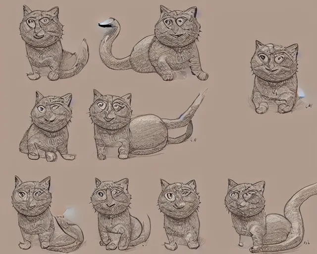 Image similar to 'how to draw king cat' step-by-step reference, trending on artstation, indie games, digital art, line art