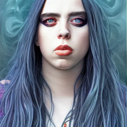 Image similar to Billie Eilish, by Mark Brooks, by Donato Giancola, by Olivia De Berardinis