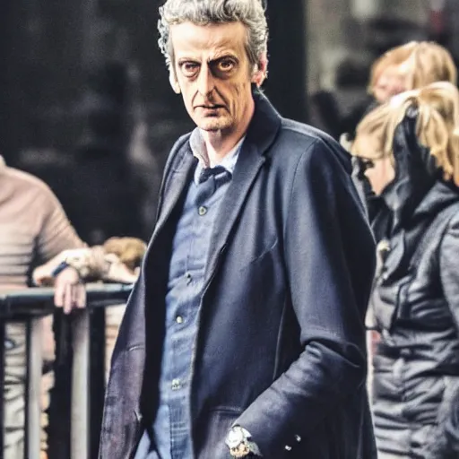 Image similar to portrait of peter capaldi visiting milan