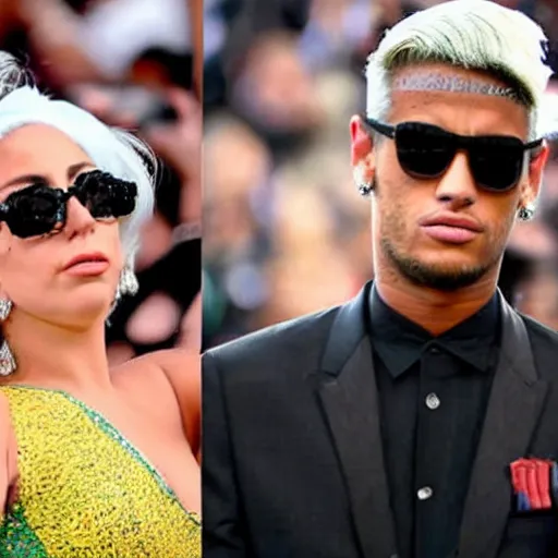 Prompt: Lady Gaga and Neymar together