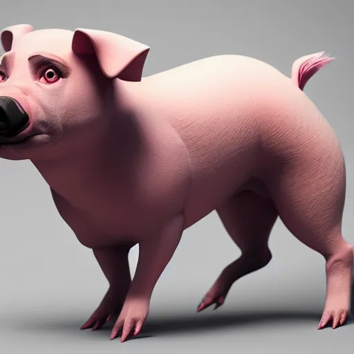 Image similar to a fusion of a dog and a pig, hyperdetailed, artstation, cgsociety, 8 k