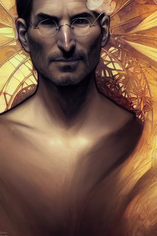 Prompt: steve jobs as an anime character, portrait, fantasy, intricate, elegant, highly detailed, digital painting, artstation, concept art, smooth, sharp focus, illustration, art by gaston bussiere and alphonse mucha
