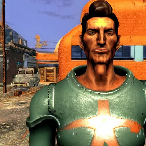 Image similar to fallout 4 character but rendered in n 6 4 graphics.