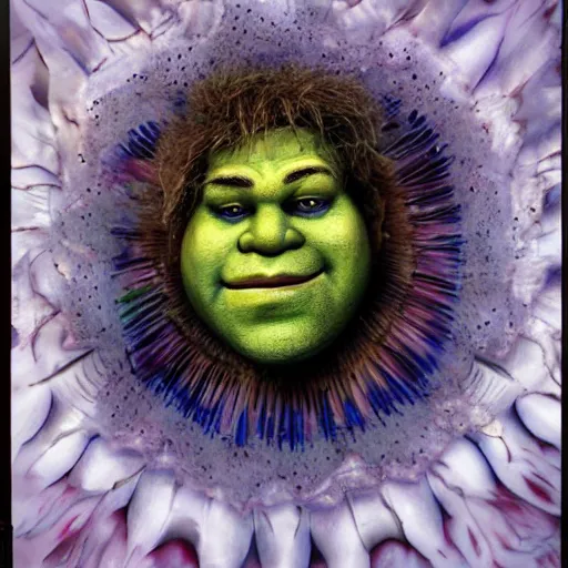 Image similar to The kinetic sculpture is a beautiful and haunting work of art of a series of images that capture the delicate beauty of a flower in the process of decaying. The colors are muted and the overall effect is one of great sadness. Shrek by Eric Wallis, by Yinka Shonibare soothing