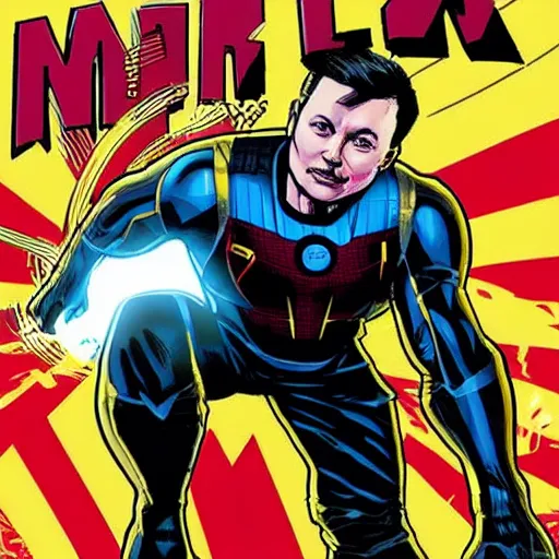 Prompt: elon musk as a marvel hero