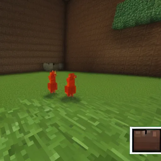 Image similar to random screenshoot from minecraft with player and chickens, elegant, sharp focus, golden ratio, boost with california filter, than you