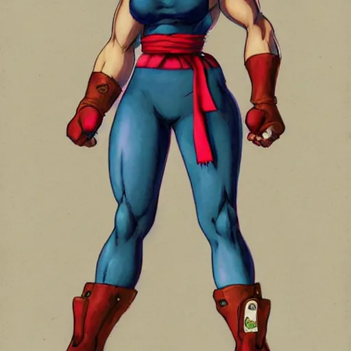 Image similar to Street Fighter\'s Cammy as drawn by Hiroaki Hashimoto