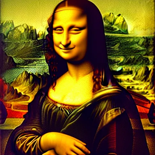 Image similar to the model of the Mona Lisa in real life, portrait photo