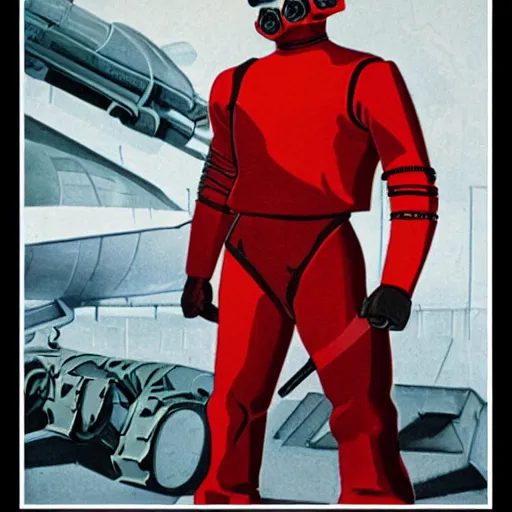 Image similar to soviet military cyborg menacing futuristic