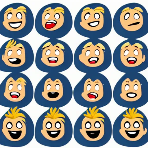 Image similar to Never before seen original design emoticons 8 per 8 grid