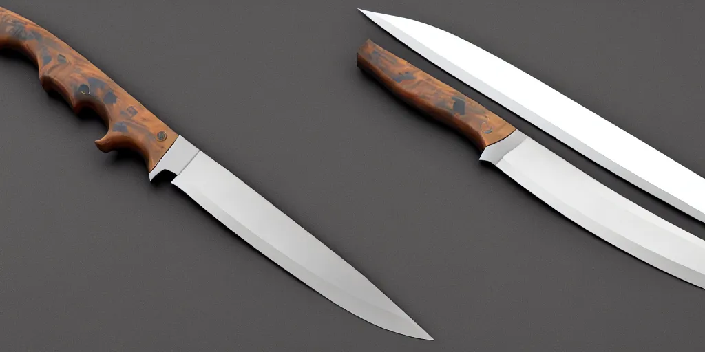 Image similar to impressive render of KA-BAR knife, octance render, max graphics, high quality, detailed, lightning, raytracing