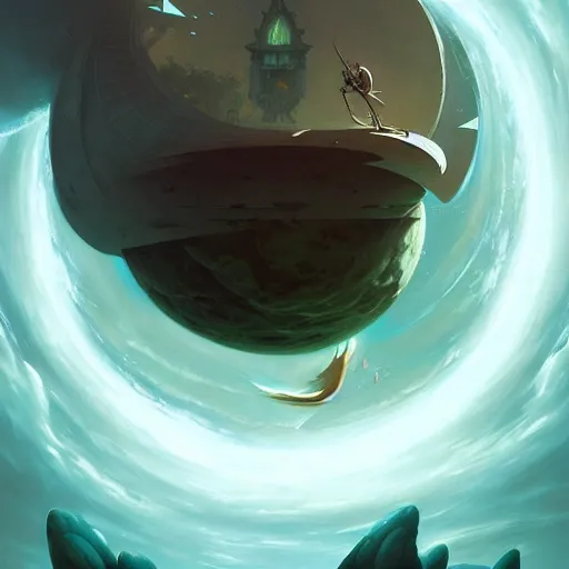 Image similar to Giant Floating Circular Structure by Peter Mohrbacher