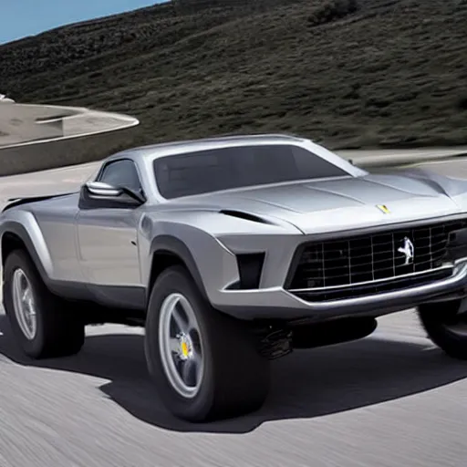 Image similar to ferrari pickup truck 2022