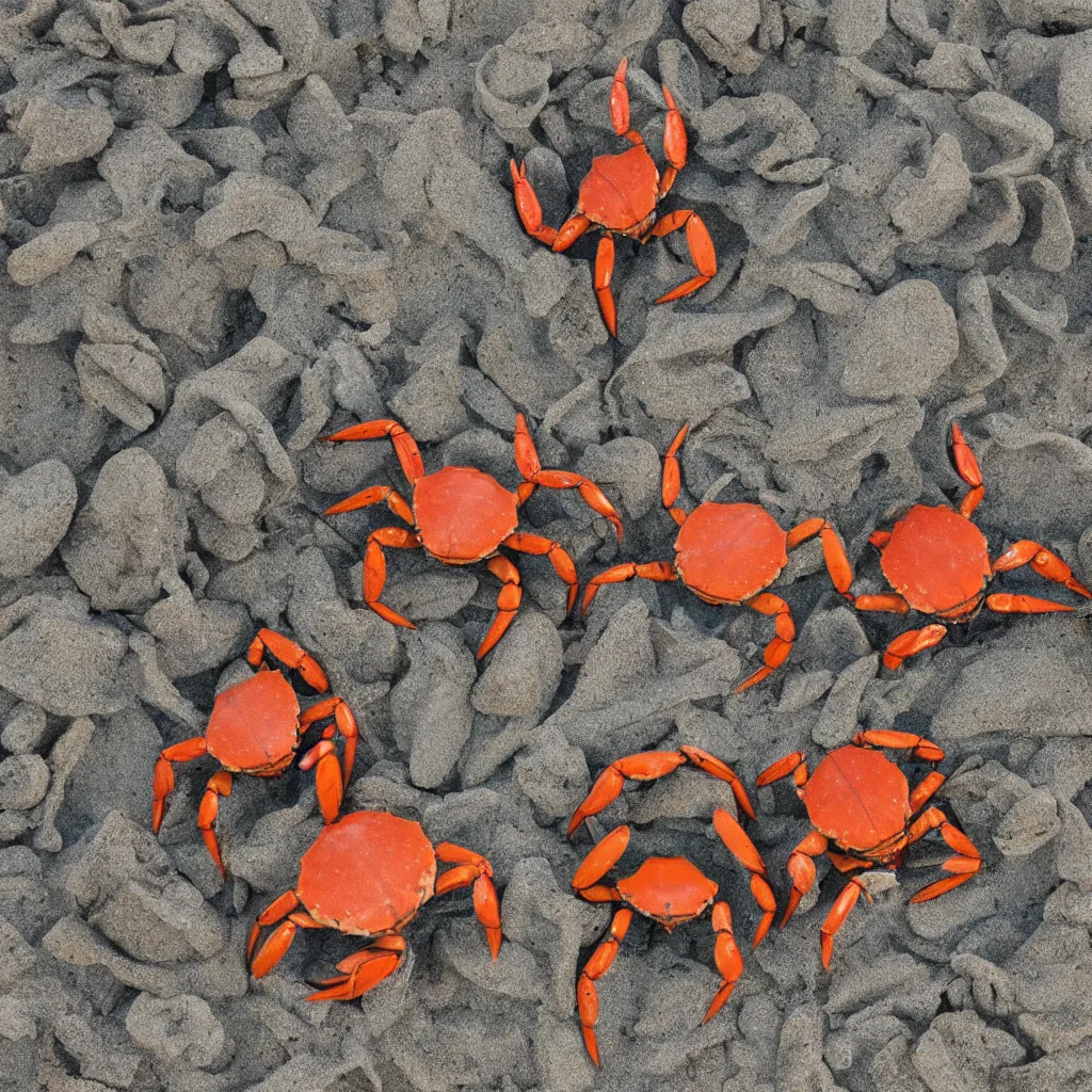 Image similar to crabs playing dice on the beach