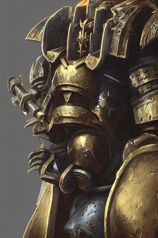 Image similar to armor portrait heros warhammer 4 0 k horus heresy fanart - the primarchs emperor by johannes helgeson animated with vfx concept artist & illustrator global illumination ray tracing hdr fanart arstation zbrush central hardmesh 8 k octane renderer comics stylized