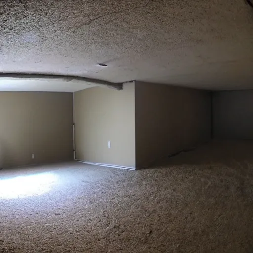 Prompt: an empty basement, craigslist photo