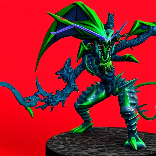 Prompt: cyber dragon stylized stl fantasy miniature, 3 d render, activision blizzard style, hearthstone style