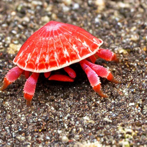 Prompt: Coenobita perlatus, the strawberry hermit crab.