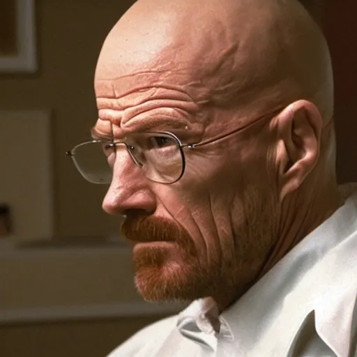 Image similar to walter white as a werewolf, film still, high detail