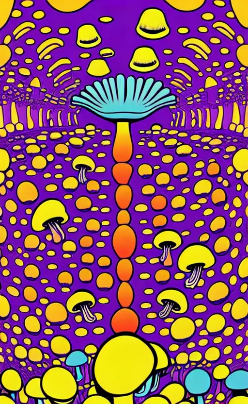 psychedelic mushrooms with faces wide angle shot, | Stable Diffusion ...