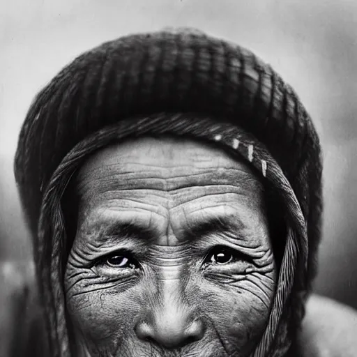 Image similar to very precise and detailed ultra realistic vintage photo portrait of a tibetan man, by Annie Leibovitz, spiral hole on the forehead
