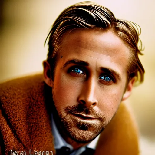 Image similar to closeup portrait of a ryan gosling in a goose suit, natural light, sharp, detailed face, magazine, press, photo, steve mccurry, david lazar, canon, nikon, focus