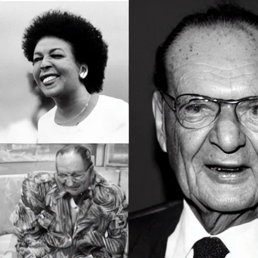 Prompt: Jacques Chirac with afro hair