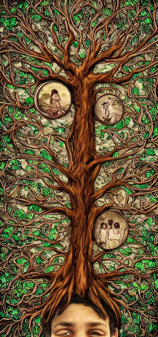 Image similar to beautiful portrait, family tree of the gods, ultra realistic, wide angle, intricate details, highly detailed