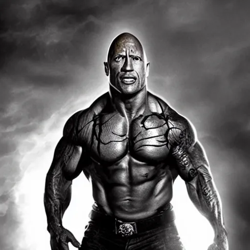 Prompt: dwayne johnson as venom