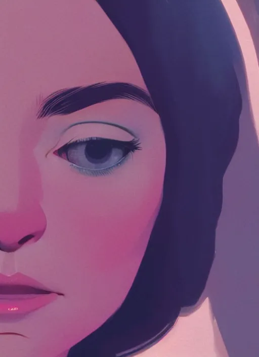 Image similar to a close up portrait film still of a depressed stunning instagram actress from a 1 9 7 0 s italian pulp fiction film looking up seriously at the camera lense. by stephen bliss, greg rutkowski, loish, rhads, makoto shinkai and lois van baarle, ilya kuvshinov, rossdraws, global illumination, ultra ornate detail