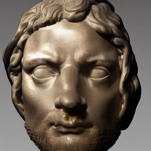Image similar to a neon ring around a renaissance statue head, ray tracing, hyper - realistic, hyper detailed, 8 k resolution, sharp focus