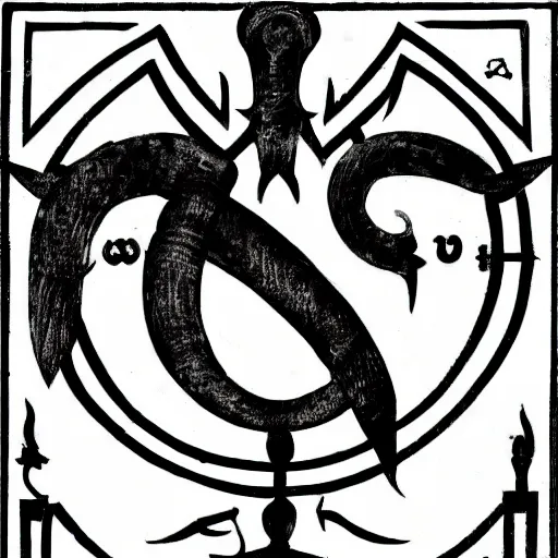 Prompt: an illustration of a sigil of baal from the goetia
