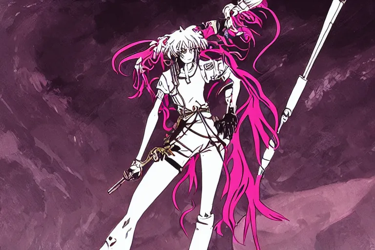 Image similar to revolutionary girl utena in the style of tsutomu nihei