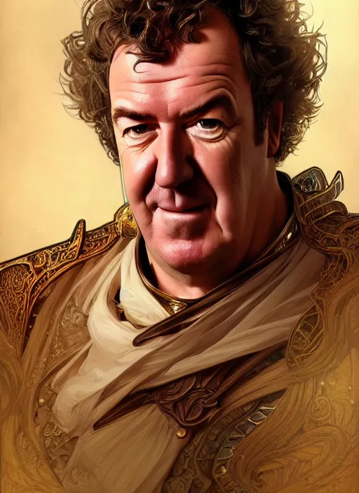 Prompt: portrait of jeremy clarkson, d & d, fantasy, intricate, elegant, highly detailed, digital painting, artstation, concept art, smooth, sharp focus, illustration, art by artgerm and greg rutkowski and alphonse mucha