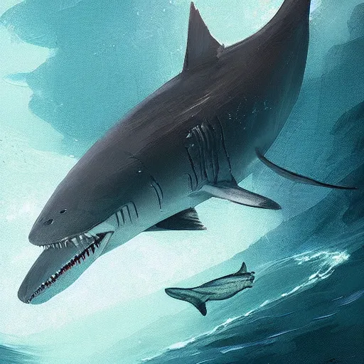 Image similar to 🦈 instrument , digital Art, Greg rutkowski, Trending cinematographic artstation