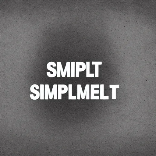 Prompt: simplistically simple