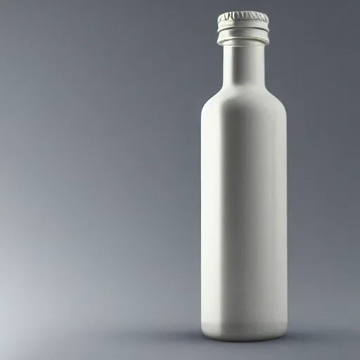 Prompt: octane render of a bottle containing liquid earth