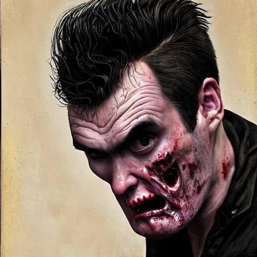 Prompt: portrait of a slim of morrissey from the smiths as a zombie with a quiff, 7 days to die zombie, fine art, award winning, intricate, elegant, sharp focus, cinematic lighting, digital painting, 8 k concept art, art by z. w. gu, art by brom, art by michael hussar, 8 k