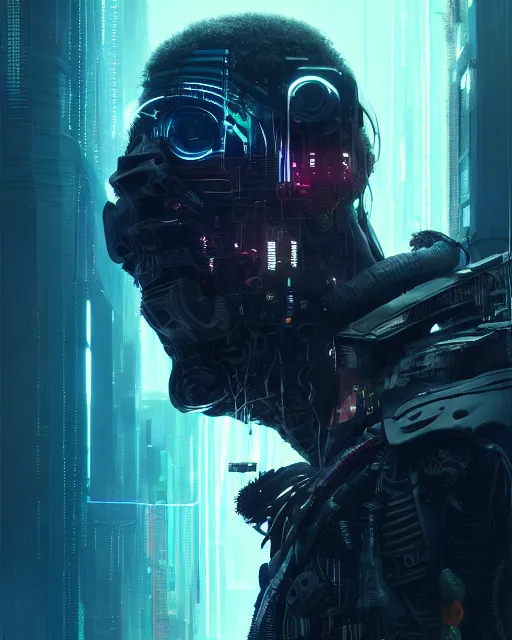 Image similar to portrait of a cyberpunk cyborg. sci - fi, intricate abstract upper body intricate, wlop, concept art, octane render, deviantart, greg rutkowski, cinematic, key art, hyperrealism,