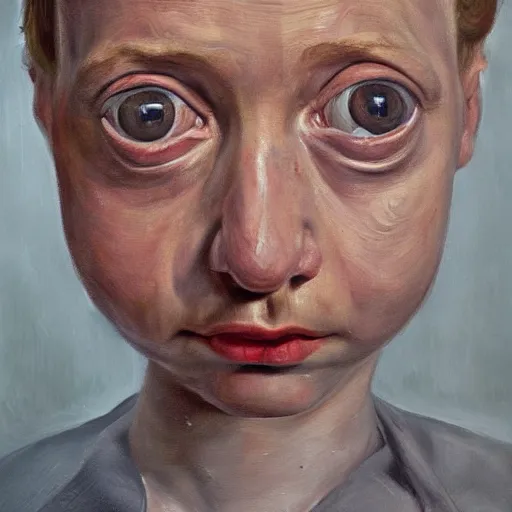 Image similar to high quality high detail painting by lucian freud, hd, high ranking general, big eyes, alizarin crimson, photorealistic lighting