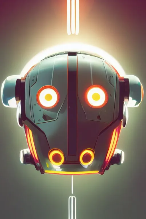 Image similar to metabots medabots medarotto medarot robot minimalist comics helmet mask neon cybereye, behance hd by jesper ejsing, by rhads, makoto shinkai and lois van baarle, ilya kuvshinov, rossdraws global illumination ray tracing hdr radiating a glowing aura