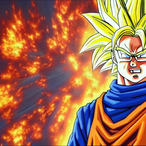 Akira Toriyama desenha própria versão de Goku Super Saiyajin 4 e