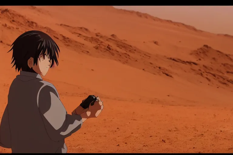 Prompt: screen grab from the anime * alex jones in arabia * ; 8 k uhd ; very detailed, top all time / r / cineshots ; cinematic shot ; high quality movie still ; desktop wallpaper ;